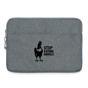 Crow Picture Vegan Consciousness - Laptop bag 15" - heather grey - Front