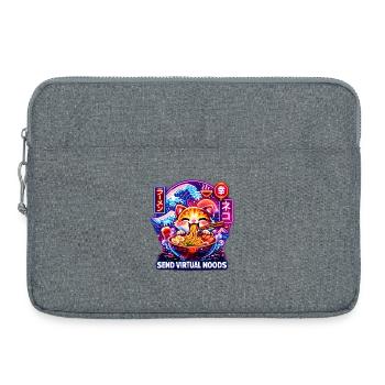 Kawaii Katze Ramen Nudeln Anime Katze - Laptoptasche 15" - Grau meliert - Vorne