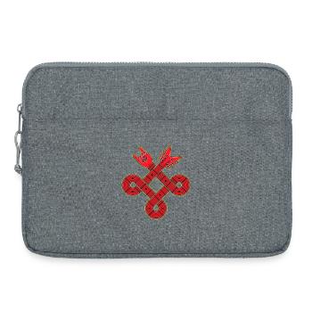 Intertwined Guitar Knot - Laptop bag 15" - heather grey - Front