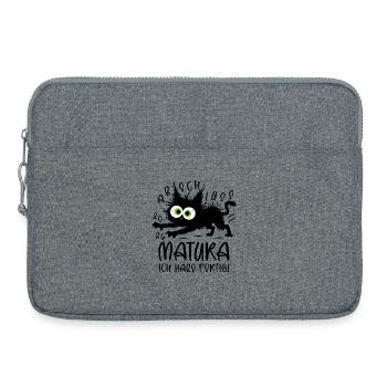 Matura 2026 Ich habe fertig Katze - Laptoptasche 15" - Grau meliert - Vorne