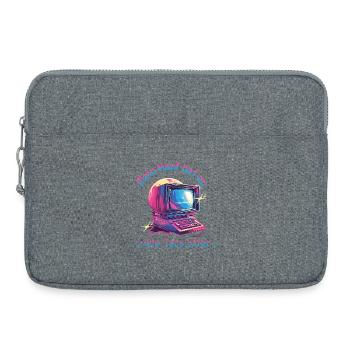 Onglets néon d’ordinateur vintage ouverts - Sacoche pour ordinateur portable 15 pouces - gris chiné - Devant