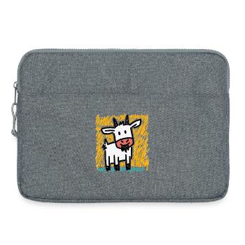 Doodle Goat - Laptop bag 15" - heather grey - Front