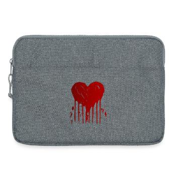 Red Heart - Laptoptasche 15" - Grau meliert - Vorne