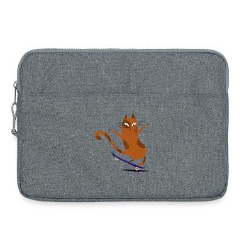 Skateboard pour chat - Sacoche pour ordinateur portable 15 pouces - gris chiné - Devant