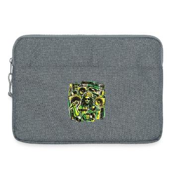 Système de son Dub Reggae - Sacoche pour ordinateur portable 15 pouces - gris chiné - Devant