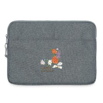 Blumenstrauß Danke - Laptoptasche 15" - Grau meliert - Vorne