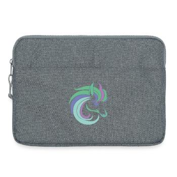 Pastelldrache Silhouette - Laptoptasche 15" - Grau meliert - Vorne