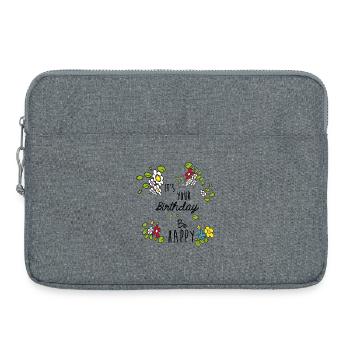 Anniversaire - Sacoche pour ordinateur portable 15 pouces - gris chiné - Devant