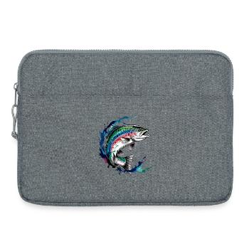 Saut de truite sauteuse - Sacoche pour ordinateur portable 15 pouces - gris chiné - Devant