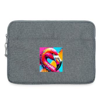 Flamant - Sacoche pour ordinateur portable 15 pouces - gris chiné - Devant