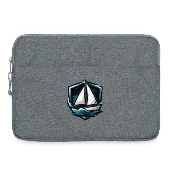 Segelboot Sturm Grafik - Laptoptasche 15" - Grau meliert - Vorne