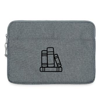 Bücherstapel Lesen Buchclub Lehrer Bibliothek - Laptoptasche 15" - Grau meliert - Vorne