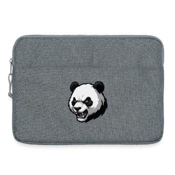 Imprimer vectoriel Angry Panda - Sacoche pour ordinateur portable 15 pouces - gris chiné - Devant