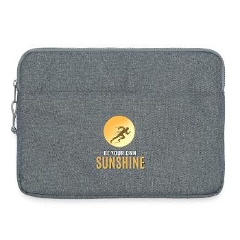 Sei deine eigene Sonnenschein-Laufmotivation - Laptoptasche 15" - Grau meliert - Vorne