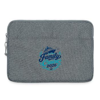 Familien Kreuzfahrt 2026 Motiv - Laptoptasche 15" - Grau meliert - Vorne
