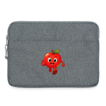 funny apple - Laptop bag 15" - heather grey - Front