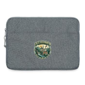 Château de Neuschwanstein - Sacoche pour ordinateur portable 15 pouces - gris chiné - Devant