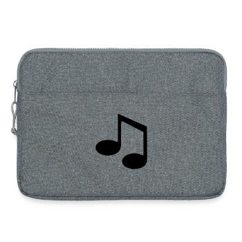 Note de musique - Sacoche pour ordinateur portable 15 pouces - gris chiné - Devant