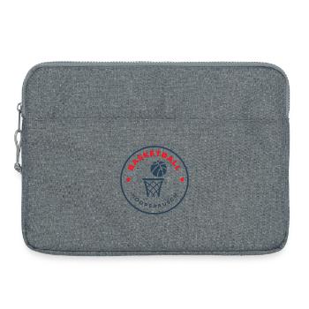 Hoopsrausch Logo Basketball - Laptop bag 15" - heather grey - Front