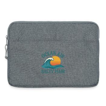 Ocean Air Salty Hair – Surf & Beach - Laptop bag 15" - heather grey - Front
