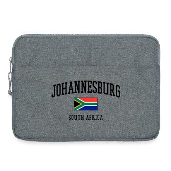 Drapeau de Johannesburg Conception des villes en Afrique du Sud - Sacoche pour ordinateur portable 15 pouces - gris chiné - Devant