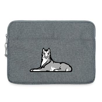Tschetschenischer Einzelkämpfer - Laptoptasche 15" - Grau meliert - Vorne