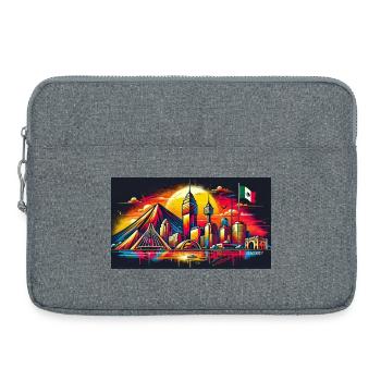 Monterrey Mexiko Kunst Design - Laptoptasche 15" - Grau meliert - Vorne