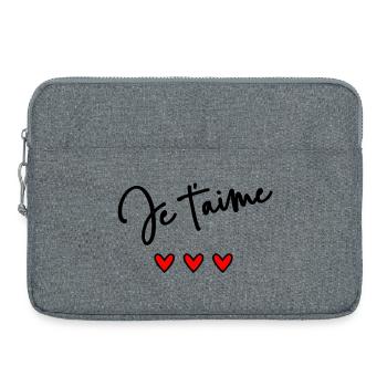 COUPLE. HEART. CHRISTMAS. JUST MARRIED. Bachelorette party - Laptop bag 15" - heather grey - Front