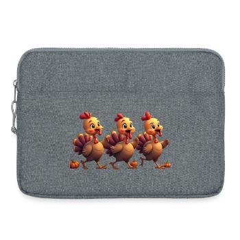 Bébé dinde de Thanksgiving - Sacoche pour ordinateur portable 15 pouces - gris chiné - Devant