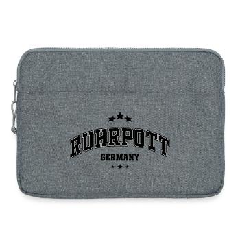 Lettrage Ruhrpott style urbain vintage design - Sacoche pour ordinateur portable 15 pouces - gris chiné - Devant