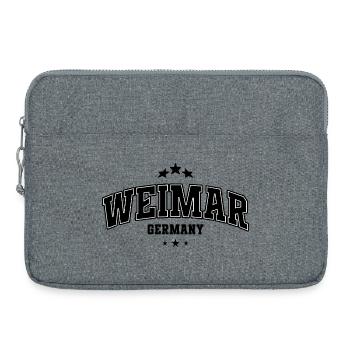 Souvenir de lettrage Varsity de Weimar - Sacoche pour ordinateur portable 15 pouces - gris chiné - Devant
