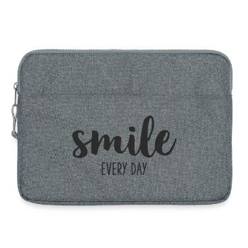 sourire tous les jours - Sacoche pour ordinateur portable 15 pouces - gris chiné - Devant