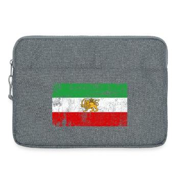 Vieille Guerre du Grunge Ancien Drapeau de l’Iran - Sacoche pour ordinateur portable 15 pouces - gris chiné - Devant