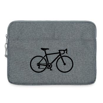 Road Bike Icon - Laptop bag 15" - heather grey - Front