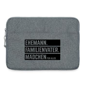 Husband Family Man Girl For Everything, Beam B - Laptop bag 15" - heather grey - Front