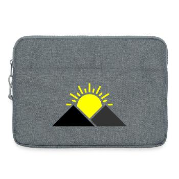 Sonne Berge Landschaft - Laptoptasche 15" - Grau meliert - Vorne
