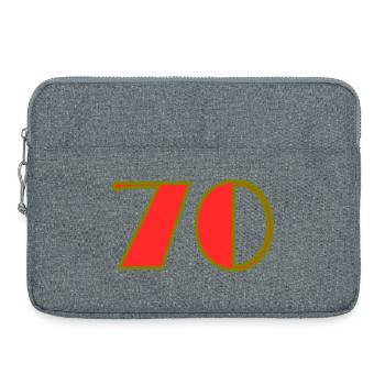 70. 70 JAHRE. 70-JÄHRIGES JUBILÄUM. 70-JÄHRIGES JUBILÄUM. - Laptoptasche 15" - Grau meliert - Vorne