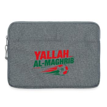 Yallah Al-Maghrib Foot Maroc - Sacoche pour ordinateur portable 15 pouces - gris chiné - Devant