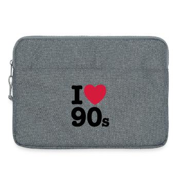 I love 90's - Laptop bag 15" - heather grey - Front