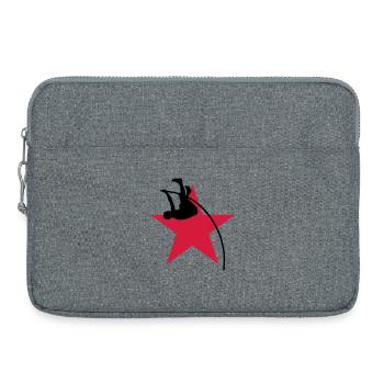 Saut à la Perche Sauteur Sport Sportif Athlète - Sacoche pour ordinateur portable 15 pouces - gris chiné - Devant