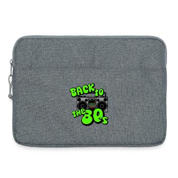 Back to the 80s Boombox Neon - Laptoptasche 15" - Grau meliert - Vorne