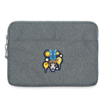 Thylacine Spirit - Loup Tigre de Tasmanie Mythique - Sacoche pour ordinateur portable 15 pouces - gris chiné - Devant