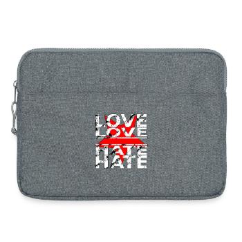 love love hate hate - Laptoptasche 15" - Grau meliert - Vorne