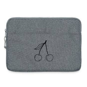 Kirschen - Laptoptasche 15" - Grau meliert - Vorne