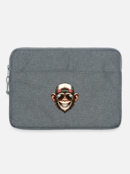 Lustiger Affe - Laptoptasche 15" - Grau meliert