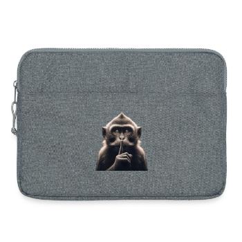 A Silent Monkey - Laptop bag 15" - heather grey - Front