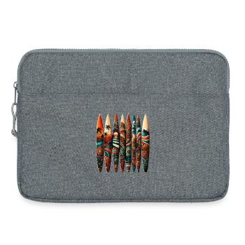 Tropical surf look - Laptop bag 15" - heather grey - Front