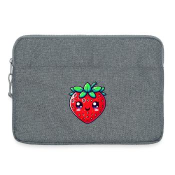Fraise Fraises - Sacoche pour ordinateur portable 15 pouces - gris chiné - Devant