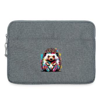 Hedgehog With Sports Shoes Sneaker Sneakers - Laptop bag 15" - heather grey - Front