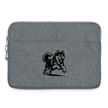 Husky sibérien - Sacoche pour ordinateur portable 15 pouces - gris chiné - Devant